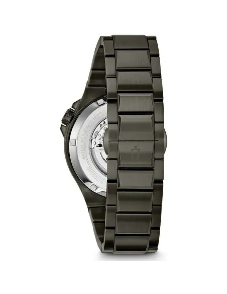 Reloj automático hombre Bulova Skeleton Gunmetal 98A179 46mm  Cristal de Zafiro correa de acero 100m WR