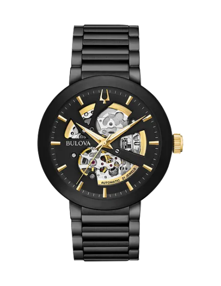 Reloj automático hombre Bulova Futuro Modern 98A203 41mm correa de acero PVD 30m WR