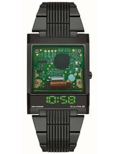reloj digital hombre Bulova 98C140 Computron D-Cave Limited Edition 31mm correa de caucho 2