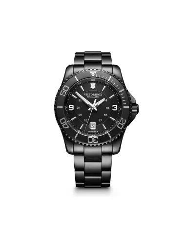 Victorinox Swiss Army Maverick 241798 43mm Black Edition Stainless Steel Men's Watch 100m