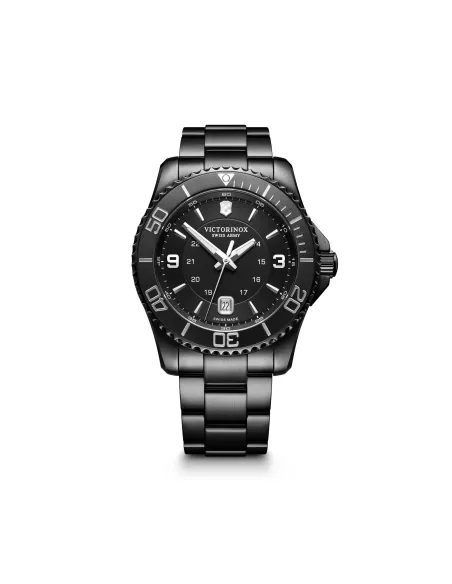 Victorinox Swiss Army Maverick 241798 43mm Black Edition Stainless Steel Men's Watch 100m
