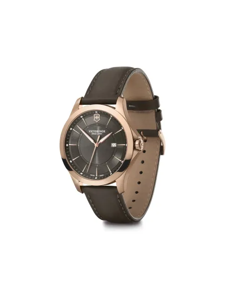 Victorinox Alliance   241908 ST Steel 40mm Brown Dial Leather Band