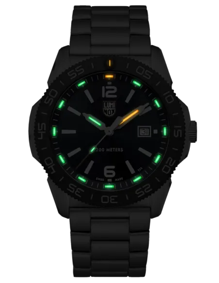 Luminox Pacific Diver 3123 Sapphire crystal 200m WR Stainless Steel Bracelet 44mm Blue Dial