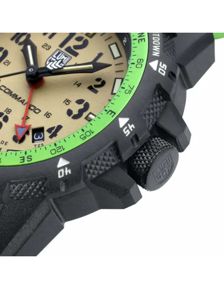 Luminox COMMANDO Raider XL.3337   3337 CARBONOX 46mm Beige Dial Sapphire Crystal Rubber Band 200m water resist sport men's watch