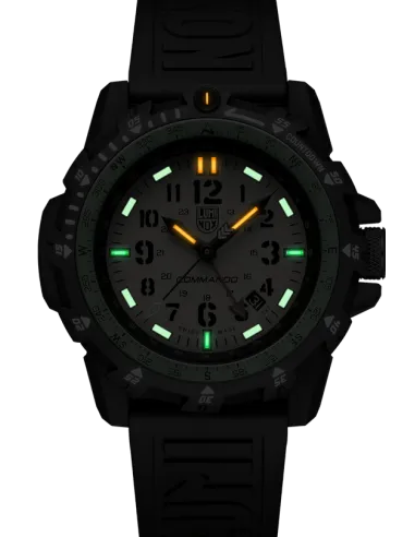 Luminox COMMANDO Raider XL.3337   3337 CARBONOX 46mm Beige Dial Sapphire Crystal Rubber Band 200m water resist sport men's watch