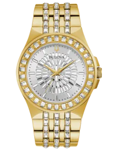 reloj hombre Bulova Phantom Dress 98A239  42mm 156 Crystals Steel Silver