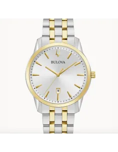 reloj hombre Bulova 98B385 SUTTON Classic Men's 40mm dos tonos  cuarzo 100m correa de acero
