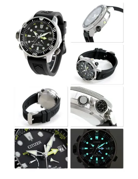 reloj de buceo profesional hombre Citizen ProMaster Marine Aqualand bn2036-14e Medición de Profundidad 46mm 200m