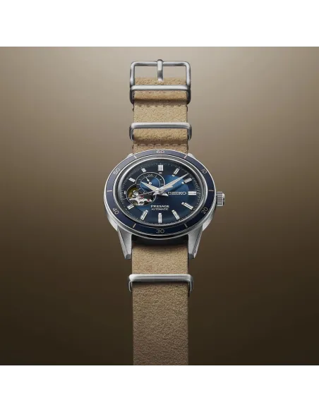 reloj automático hombre Seiko Presage SSA453J1 60's Heritage 40.8mm dial azul Japan Made