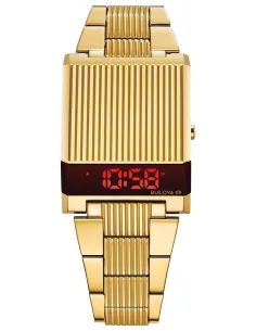 reloj hombre Bulova Computron 97C110 38mm  LED Cuarzo correa de acero