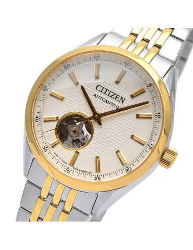 reloj automático hombre Citizen Classic NH9114-81P JDM dial beige 40mm JAPAN MADE cristal de Zafiro