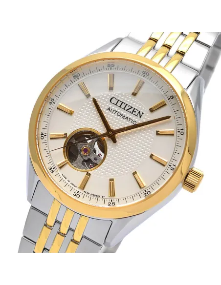 reloj automático hombre Citizen Classic NH9114-81P JDM dial beige 40mm JAPAN MADE cristal de Zafiro