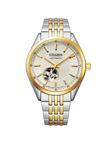 reloj automático hombre Citizen Classic NH9114-81P JDM dial beige 40mm JAPAN MADE cristal de Zafiro