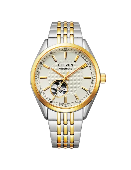 reloj automático hombre Citizen Classic NH9114-81P JDM dial beige 40mm JAPAN MADE cristal de Zafiro