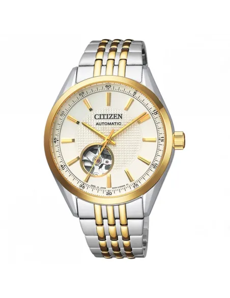 reloj automático hombre Citizen Classic NH9114-81P JDM dial beige 40mm JAPAN MADE cristal de Zafiro