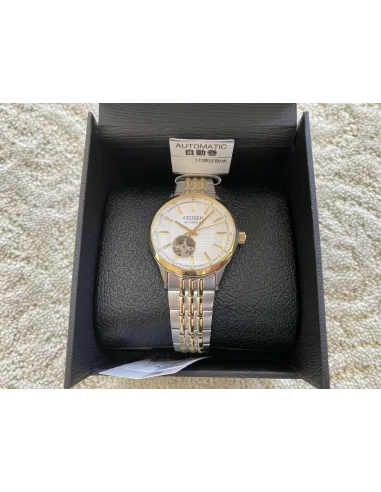 reloj automático hombre Citizen Classic NH9114-81P JDM dial beige 40mm JAPAN MADE cristal de Zafiro