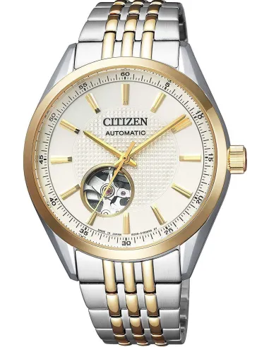 reloj automático hombre Citizen Classic NH9114-81P JDM dial beige 40mm JAPAN MADE cristal de Zafiro
