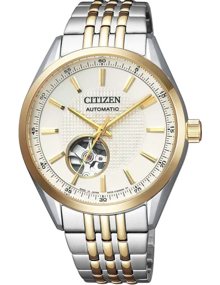 reloj automático hombre Citizen Classic NH9114-81P JDM dial beige 40mm JAPAN MADE cristal de Zafiro