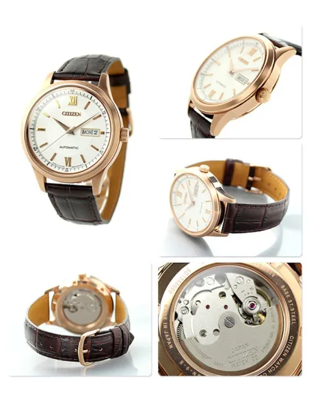 reloj automático hombre Citizen Classic NY4052-08A 40mm JDM Cristal de zafiro 50m WR