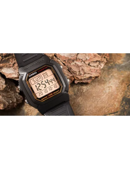 copy of Reloj digital hombre Casio W800H-1B 10 años batería correa goma luz led