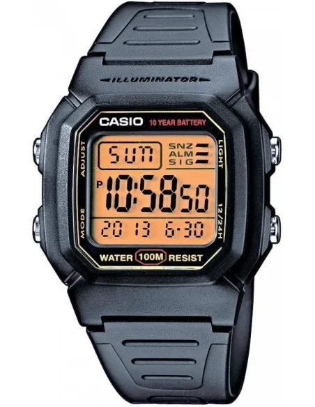copy of Reloj digital hombre Casio W800H-1B 10 años batería correa goma luz led