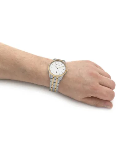 reloj hombre Bulova 98B385 SUTTON Classic Men's 40mm dos tonos  cuarzo 100m correa de acero