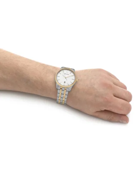 reloj hombre Bulova 98B385 SUTTON Classic Men's 40mm dos tonos  cuarzo 100m correa de acero