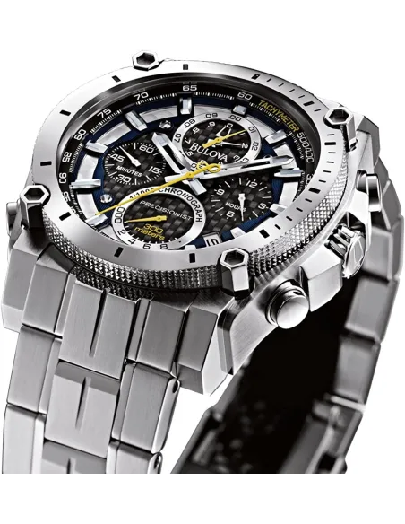 reloj deportivo hombre Bulova Precisionist 96B175 46.5mm 1/1000 segundos precisión 300m WR correa de acero