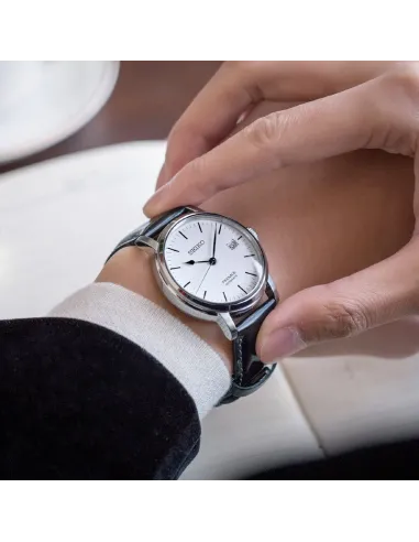 Reloj automático hombre Seiko Presage Riki Watanabe SPB113J1 Automatic White Enamel  Japan Made 100M 39.9mm
