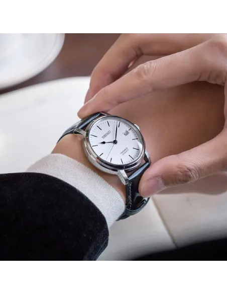 Reloj automático hombre Seiko Presage Riki Watanabe SPB113J1 Automatic White Enamel  Japan Made 100M 39.9mm