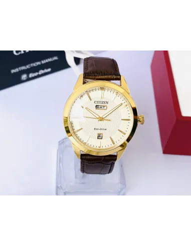 Citizen Eco-Drive Corso AW0092-07Q 40mm Sapphire crystal leather band 100m WR Eco-Drive movement (solar or light powered)