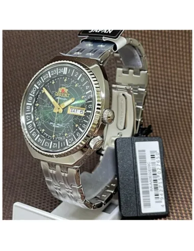 Reloj automático Orient Revival World Map Automatic RA-AA0E02E dial verde 43.5mm correa acero 200m water resist RA-AA0E02E19