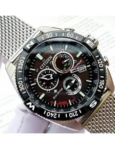 reloj radio-control hombre Citizen Eco-Drive PROMASTER NAVIHAWK A-T CB5840-59E 46mm Cristal de Zafiro 200m