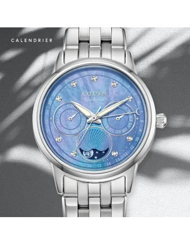 Citizen Eco-Drive Calendrier FD0000-52N 37mm Moon Phase 50m WR stainless steel bracelet Eco-drive movement (solar or light power