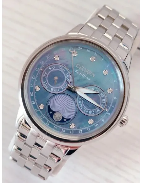 Citizen Eco-Drive Calendrier FD0000-52N 37mm Moon Phase 50m WR stainless steel bracelet Eco-drive movement (solar or light power