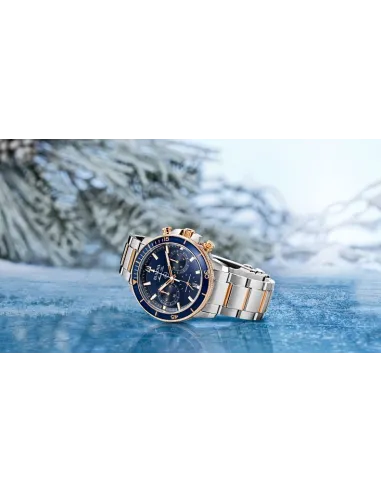 reloj deportivo hombre Bulova Marine Star 98B301 45mm dial azul 200m WR correa de acero
