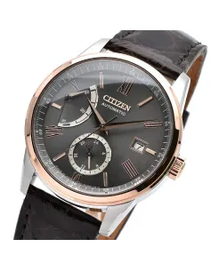 Citizen NB3004-04K JDM 40.5mm Sapphire crystal anti-reflective automatic men's watch 100m WR Crocodrile leather band