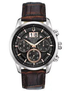 Bulova Sutton 96B311 44mm Quartz men's chronograph 30m WR leather band 2