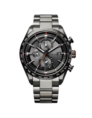 CITIZEN ATTESA AT8185-62E JDM Titanium ACT Line Eco-Drive Radio Solar Black Titanium
