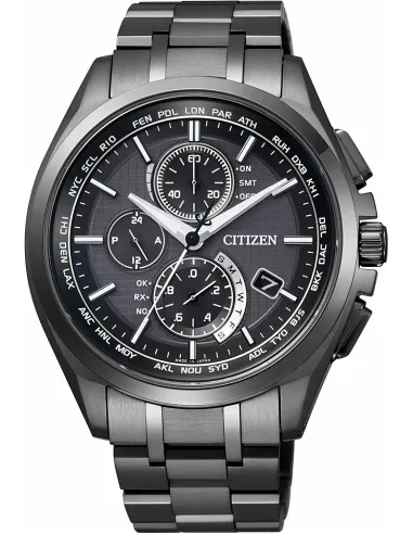 reloj radio-control titanio hombre Citizen Attesa Eco-Drive AT8044-56E JDM 43mm Radio Clock Direct Flight C