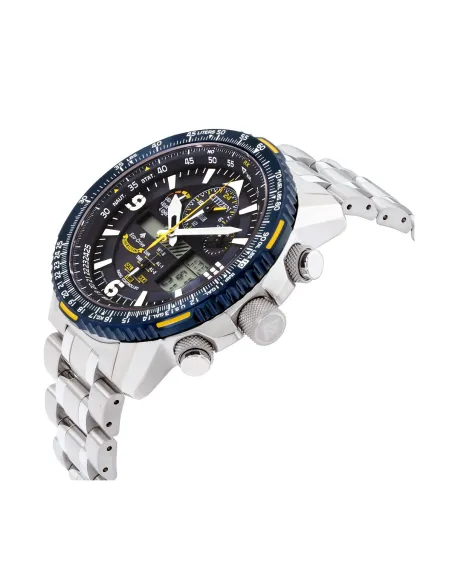Reloj Aviador Radiocontrol Citizen Skyhawk Blue Angels A-T JY8078-52L 45MM Cristal de zafiro Alarma Hora Mundial