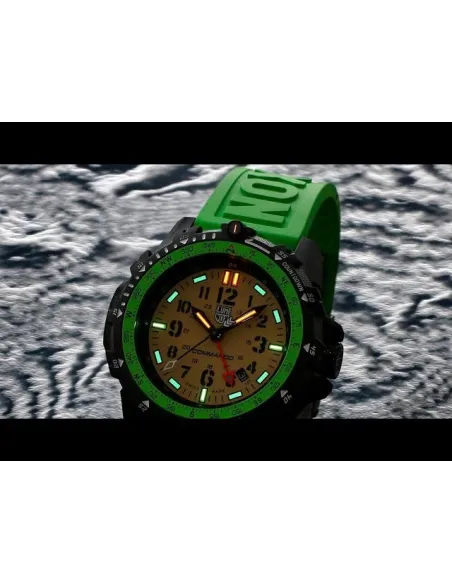 Luminox COMMANDO Raider XL.3337   3337 CARBONOX 46mm Beige Dial Sapphire Crystal Rubber Band 200m water resist sport men's watch