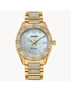 reloj mujer Citizen Ecodrive Silhouette Crystal EM1022-51D 34mm Madreperla 50m WR