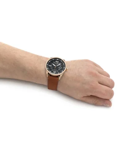 Reloj Aviador hombre Citizen Ecodrive Avion AW1733-09E 45mm dial negro correa de cuero 100m WR