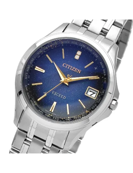 reloj radio-control titanio hombre CITIZEN EXCEED MILKY WAY  CB1080-61L JDM 38mm 50m WR cristal de zafiro