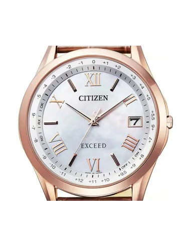 reloj titanio radio-control hombre Citizen Exceed CB1112-07W JDM 38mm Cristal de zafiro