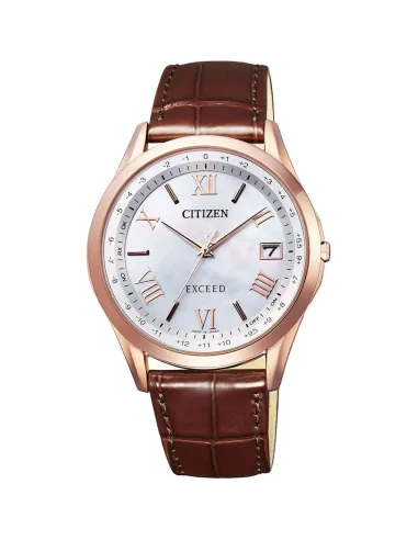 reloj titanio radio-control hombre Citizen Exceed CB1112-07W JDM 38mm Cristal de zafiro