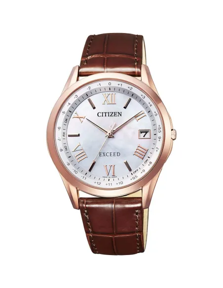 reloj titanio radio-control hombre Citizen Exceed CB1112-07W JDM 38mm Cristal de zafiro