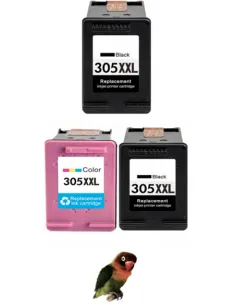 pack 3 Cartuchos compatibles HP 305XL DeskJet 2700, 2730, 4100, 4134 HP ENVY 6020, 6022, 6030, 6032, 6420, 6422, 6430, 6432 18ml
