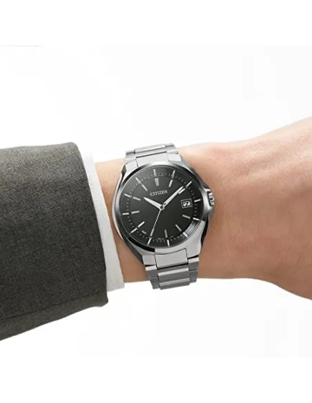 reloj radio-control hombre Titanio Citizen ATESSA AT6050-54E JDM 41mm cristal de Zafiro anti-reflejo 100m